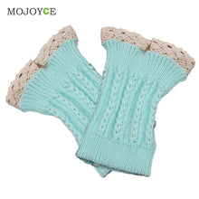 1 Piece Womens Crochet Knit Lace Trim Leg Warmers Cuffs Toppers Boot Socks Knee Gaiters Boot Leg Warmers 20cm 6 Colors ELY