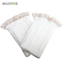 1 Piece Womens Crochet Knit Lace Trim Leg Warmers Cuffs Toppers Boot Socks Knee Gaiters Boot Leg Warmers 20cm 6 Colors ELY