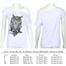 Cotton Style T-Shirt Women Clothing T-shirts Tops Owl Animal Print Casual Loose Short Sleeve O-neck Tees ELY