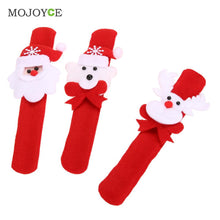 10pcs Christmas XMAS Gifts Decorations Santa Claus Elk Bear Bracelet Circle Christmas Gift for Children Christmas Ornament ELY