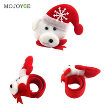 10pcs Christmas XMAS Gifts Decorations Santa Claus Elk Bear Bracelet Circle Christmas Gift for Children Christmas Ornament ELY