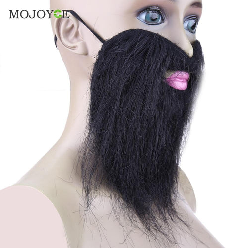 Funny Costume Party Man Halloween Beard Facial Hair Mustache Artificial Beard Stick-on Tash Whisker Dress Party Joke ELY
