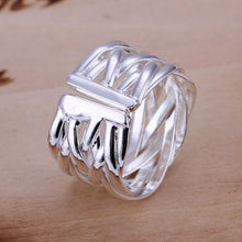 silver plated ring jewelryBraided ring 22 ELY