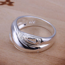 silver plated ring jewelryBrushed glossy X ring 121 ELY