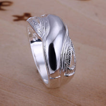 silver plated ring jewelryBrushed glossy X ring 121 ELY