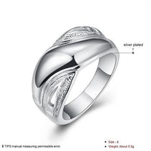 silver plated ring jewelryBrushed glossy X ring 121 ELY