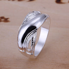 silver plated ring jewelryBrushed glossy X ring 121 ELY