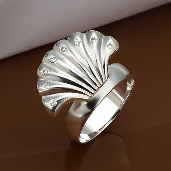 silver plated ring jewelry Shell ring 219 ELY