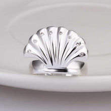 silver plated ring jewelry Shell ring 219 ELY