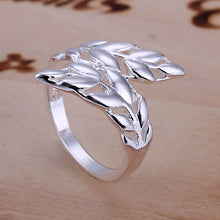 silver plated ring jewelryFeather ring 119 ELY