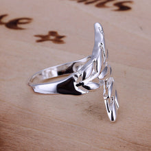 silver plated ring jewelryFeather ring 119 ELY