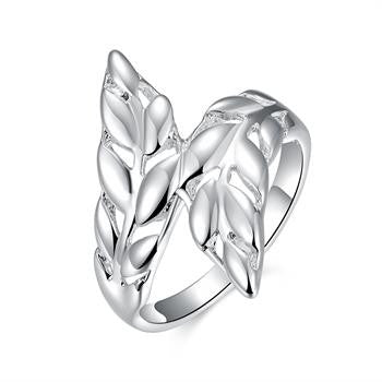 silver plated ring jewelryFeather ring 119 ELY