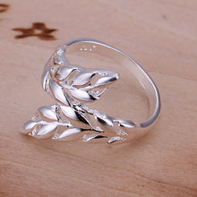 silver plated ring jewelryFeather ring 119 ELY