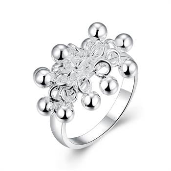 silver plated ring jewelryGrapes ring 16 ELY