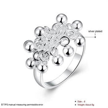 silver plated ring jewelryGrapes ring 16 ELY