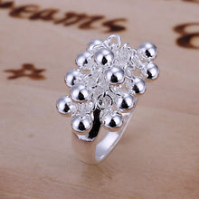 silver plated ring jewelryGrapes ring 16 ELY
