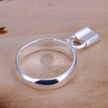 silver plated ring jewelryHanging Lock ring 14 ELY