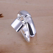 silver plated ring jewelryHanging Lock ring 14 ELY