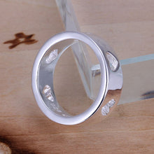 silver plated ring jewelryHollow Heart ring 11 ELY