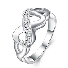 silver plated ring jewelryInlaid Stone 8 Wod ring 49 ELY