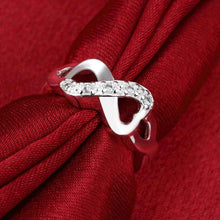 silver plated ring jewelryInlaid Stone 8 Wod ring 49 ELY