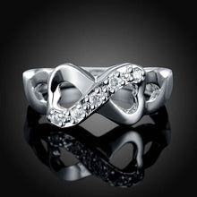 silver plated ring jewelryInlaid Stone 8 Wod ring 49 ELY