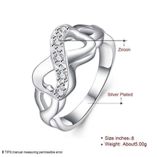 silver plated ring jewelryInlaid Stone 8 Wod ring 49 ELY