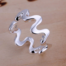 silver plated ring jewelryInlaid Stone Corrugated ring 29 ELY