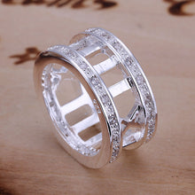 silver plated ring jewelryInlaid Stone Roman ring 2 ELY