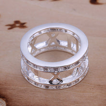 silver plated ring jewelryInlaid Stone Roman ring 2 ELY