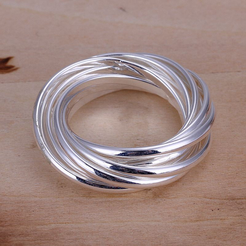 silver plated ring jewelryNine laps ring 7 ELY