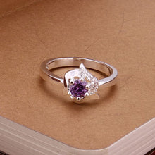 silver plated ring jewelrySquirrel purple stone ring 381 ELY