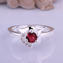 silver plated ring jewelrySquirrel red stone ring 382 ELY