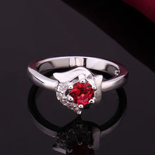 silver plated ring jewelrySquirrel red stone ring 382 ELY
