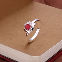 silver plated ring jewelrySquirrel red stone ring 382 ELY