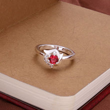 silver plated ring jewelrySquirrel red stone ring 382 ELY