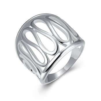 silver plated ring jewelryThumb Hollow ring 59 ELY