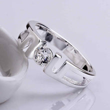 silver plated ring jewelry crystal 6 ring 6 4 ELY