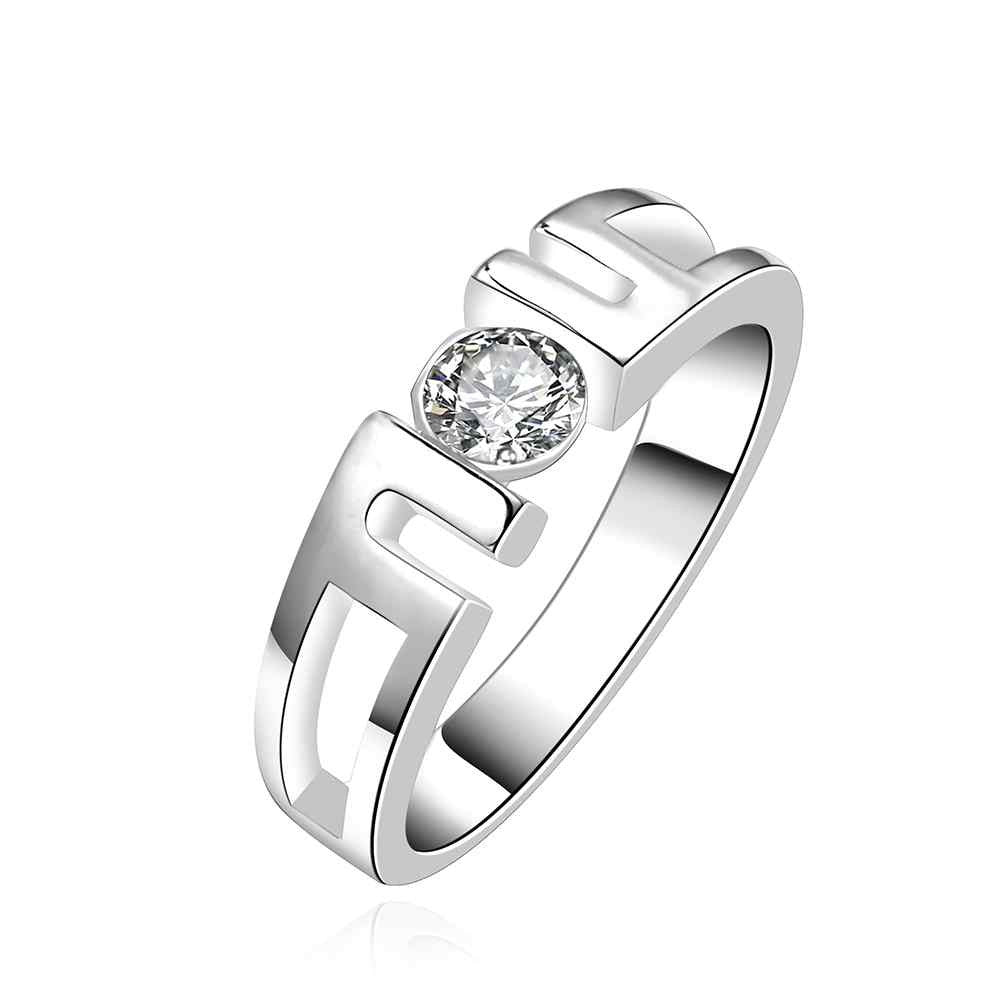 silver plated ring jewelry crystal 6 ring 6 4 ELY