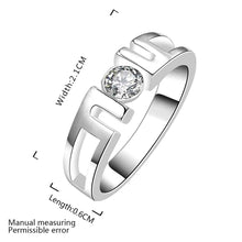 silver plated ring jewelry crystal 6 ring 6 4 ELY