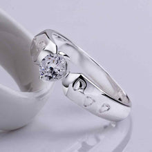 silver plated ring jewelry crystal dot ring 6 9 ELY