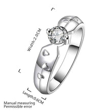 silver plated ring jewelry crystal dot ring 6 9 ELY