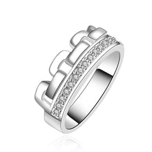 silver plated ring jewelry crystal weaving ring 6 2 ELY
