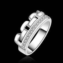 silver plated ring jewelry crystal weaving ring 6 2 ELY