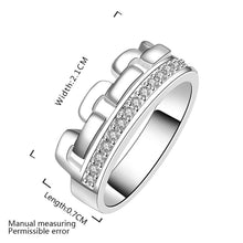 silver plated ring jewelry crystal weaving ring 6 2 ELY