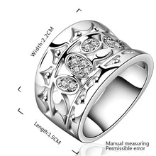 silver plated ring jewelrycubic width eye ring 57 ELY