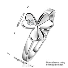 silver plated ring jewelryflower 3 face ring 59 ELY