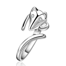 silver plated ring jewelryfox on finger ring 589 ELY