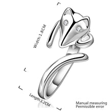 silver plated ring jewelryfox on finger ring 589 ELY
