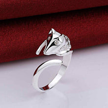silver plated ring jewelryfox on finger ring 589 ELY